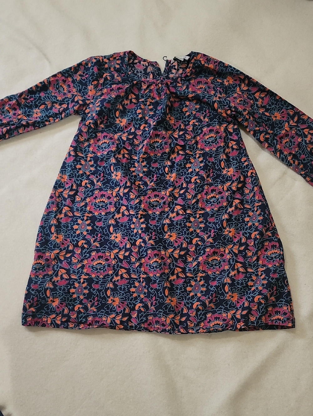 Garnett Hill Girl Cotton Multicolor Long-Sleeve Dress Sz.12 Girl Pls read!